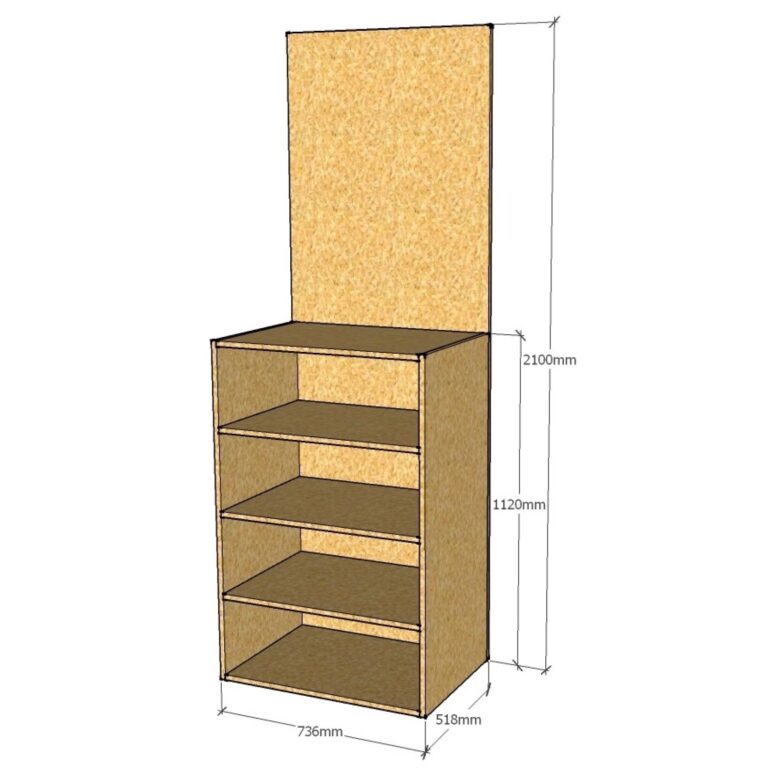 DISPLAY OSB 74 x 52x 220 cm